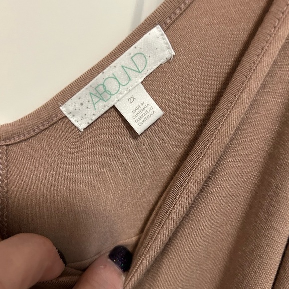 Abound V-Neck Spaghetti Straps Maxi Dress Color Tan Size 2X No Pockets New NWT. - Picture 6 of 7